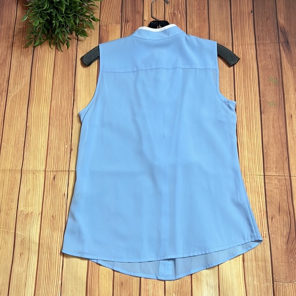 Calvin Klein Blue Short Sleeve Blouse Size Small New - Picture 3 of 5